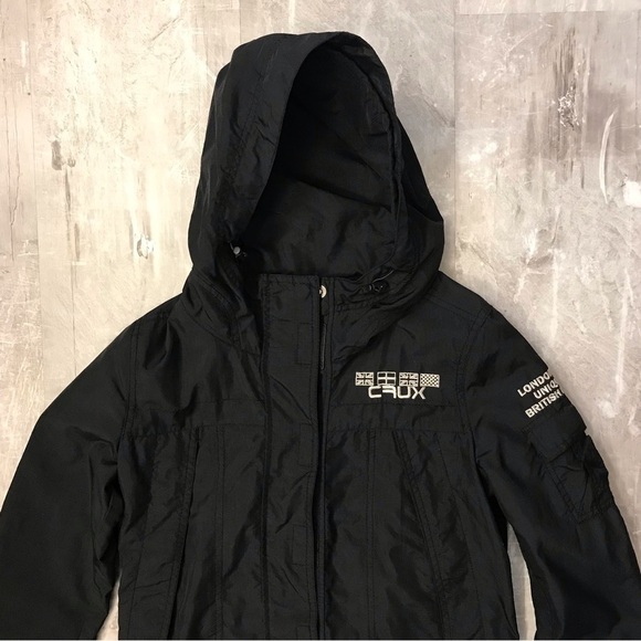CRUX Boys Black Hooded Jacket, Size 85 - Picture 4 of 11